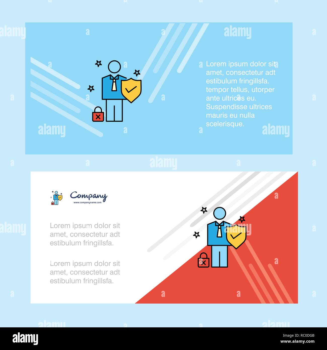 Employee Abstract Corporate Business Banner Template Horizontal