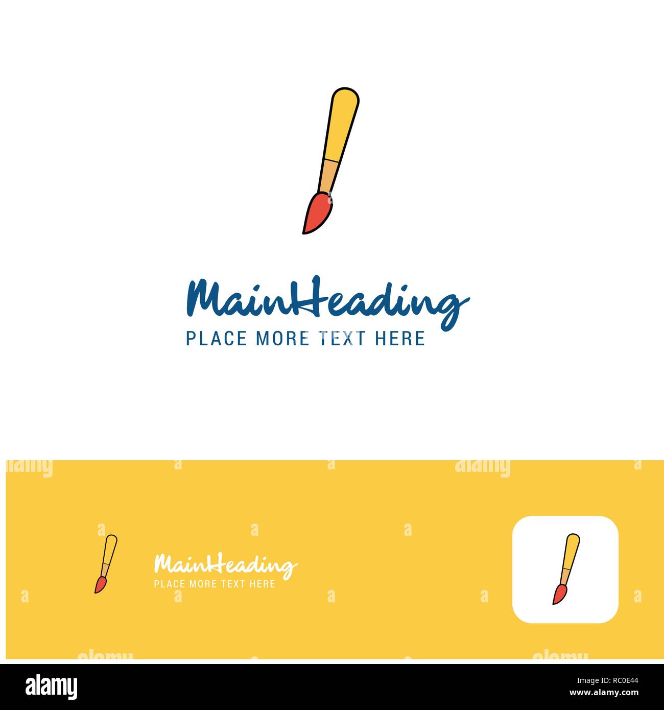 Creative Paint Brush Logo Design Flat Color Logo Place For Tagline Vector Illustration Stock Vector Image Art Alamy