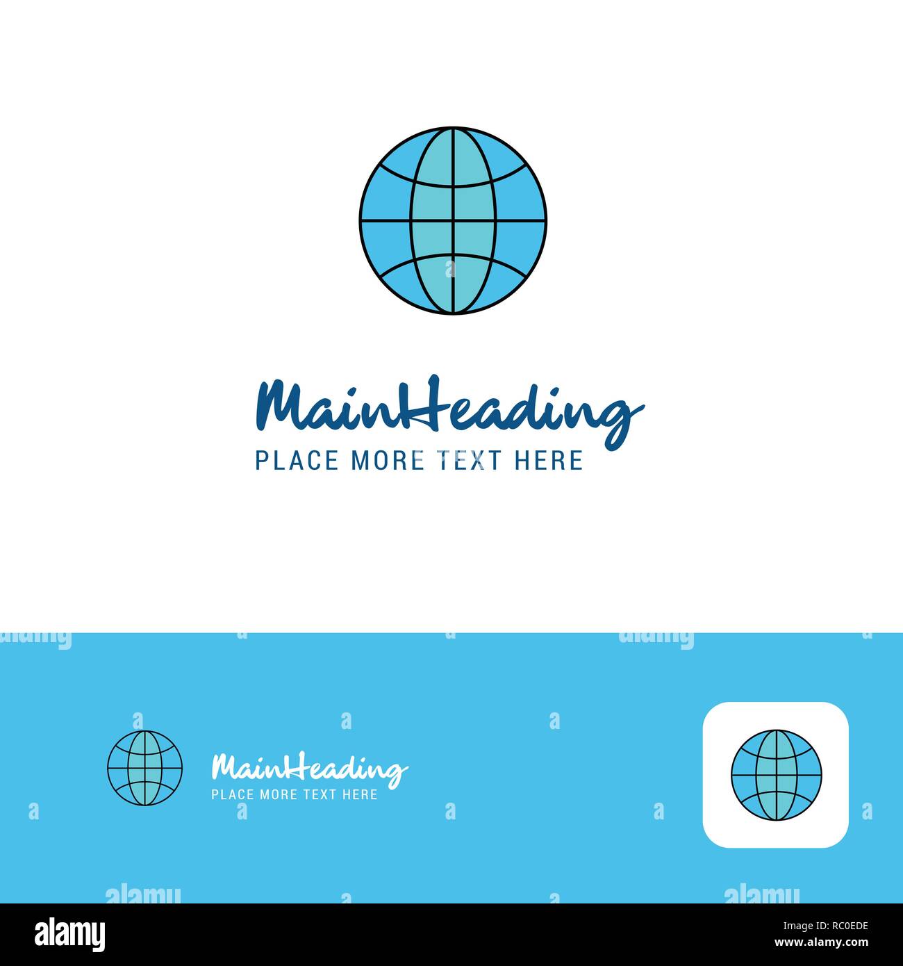 Creative Globe Logo Design Flat Color Logo Place For Tagline