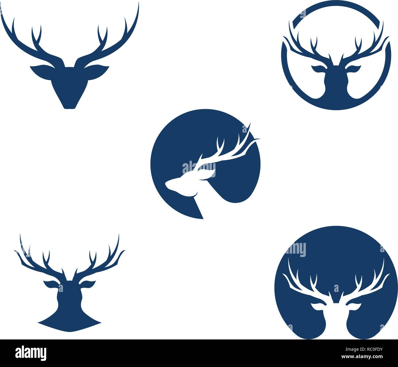 Deer logo hi-res stock photography and images - Alamy