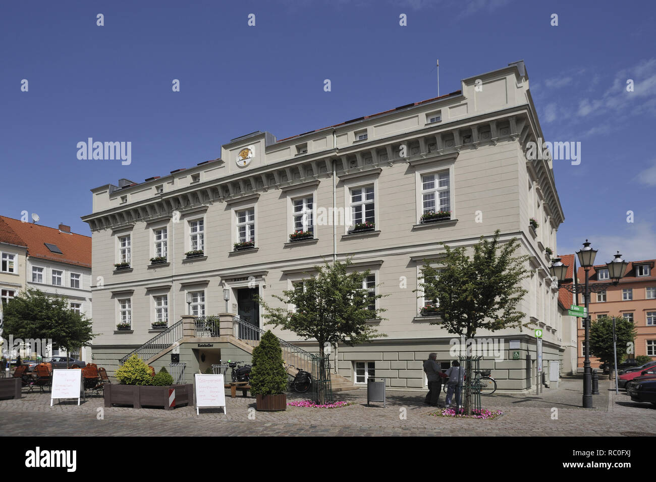 Rathaus in der Marktstrasse, Havelberg, Landkreis Stendal, Sachsen-Anhalt, Deutschland, Europa | townhall, Havelberg, district Stendal, Saxony-Anhalt Stock Photo