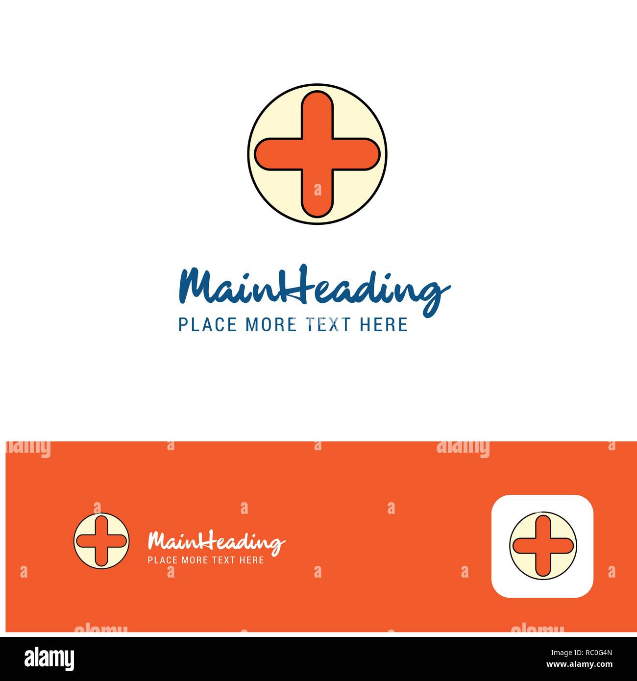Creative Medical Logo Design. Flat color Logo place for Tagline. Vector