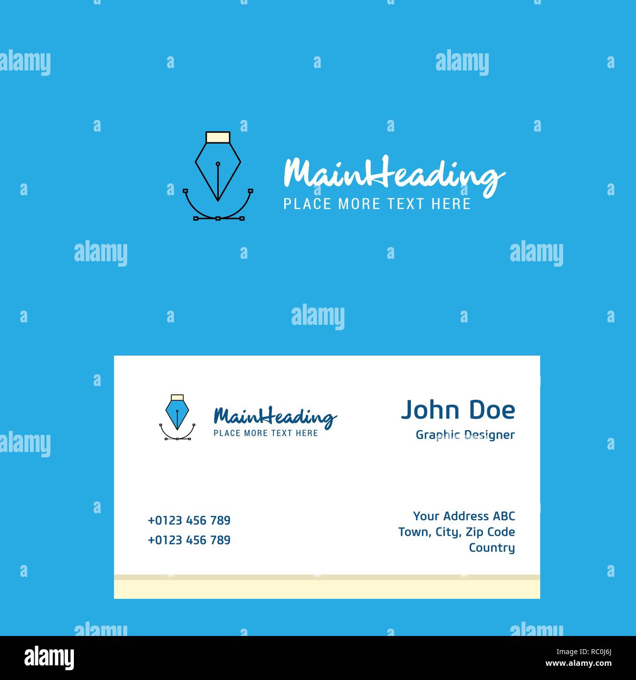 Vector logo Design with business card template. Elegant corporate