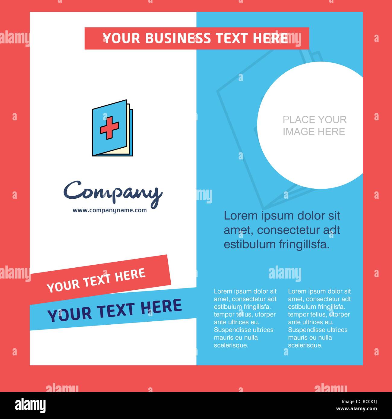 Medical Book Company Brochure Template Vector Busienss Template