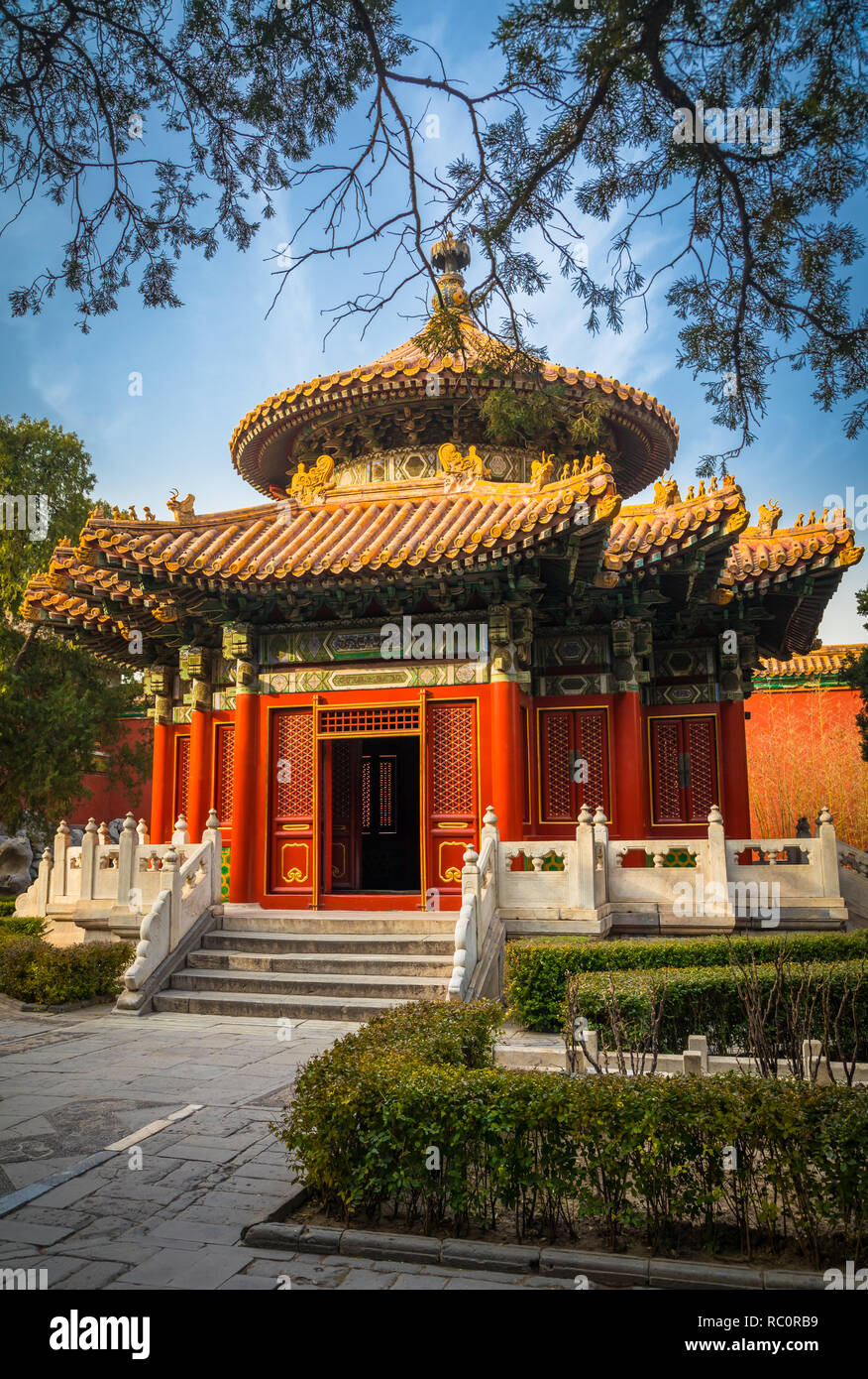 The Forbidden City is a palace complex in central Beijing, China. Stock Photo