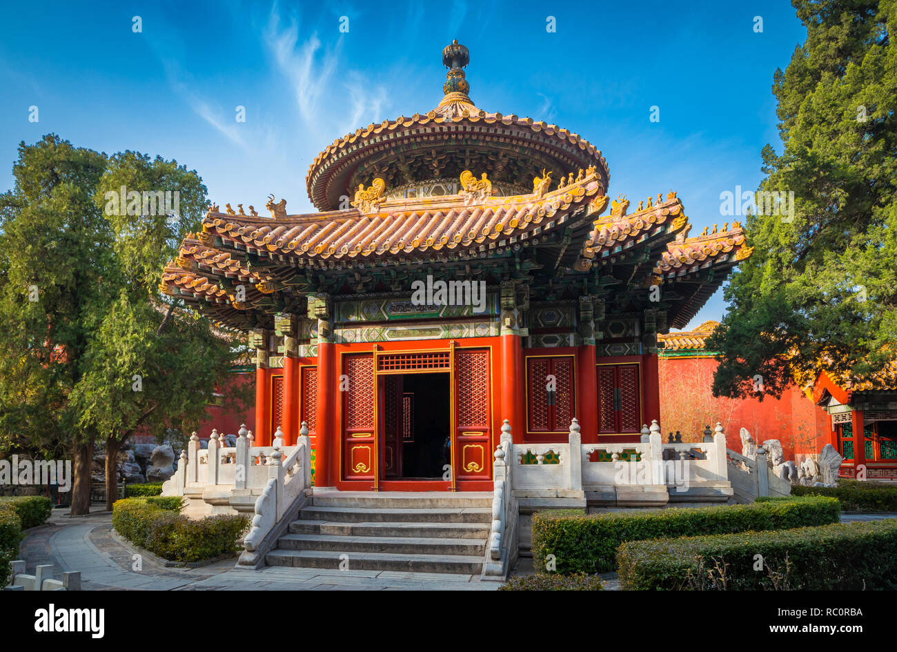 The Forbidden City is a palace complex in central Beijing, China. Stock Photo