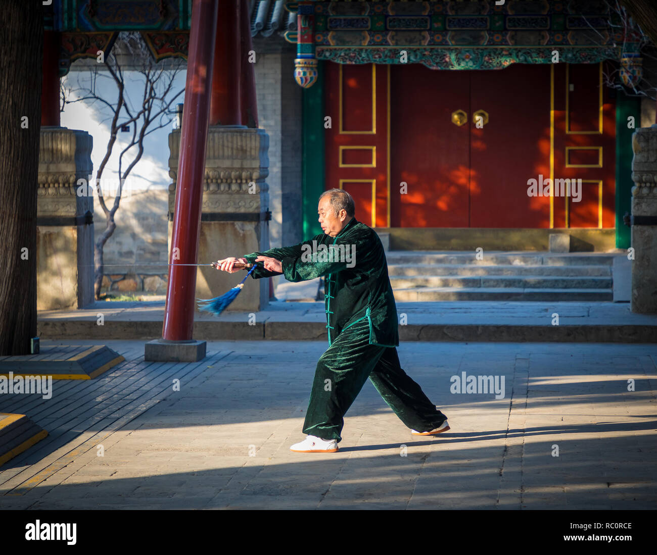 The Summer Palace (Chinese: 頤和園), is a vast ensemble of lakes, gardens and palaces in Beijing. Stock Photo