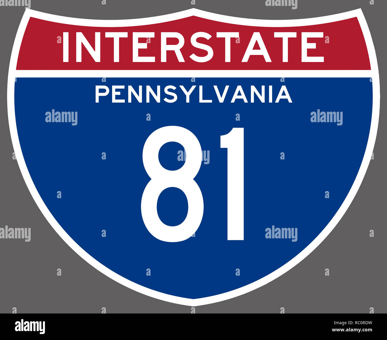 Interstate 81 Pennsylvania Sign Highway Route American Usa Transport