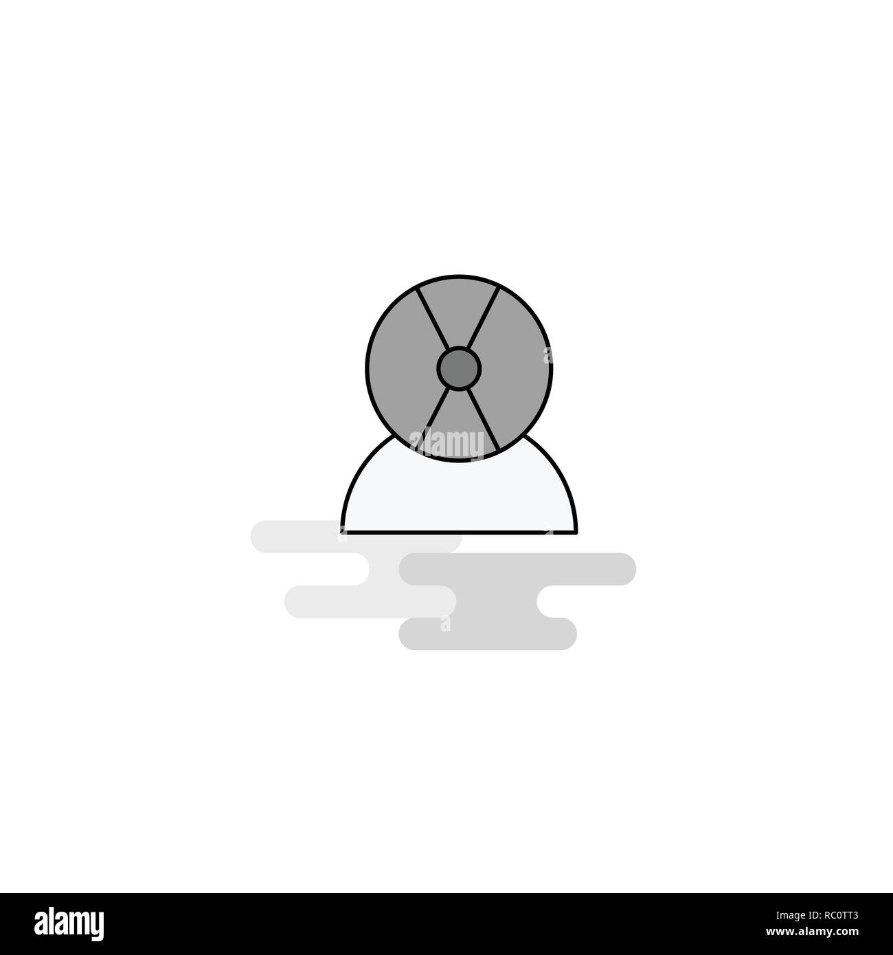 Disk avatar Web Icon. Flat Line Filled Gray Icon Vector Stock Vector