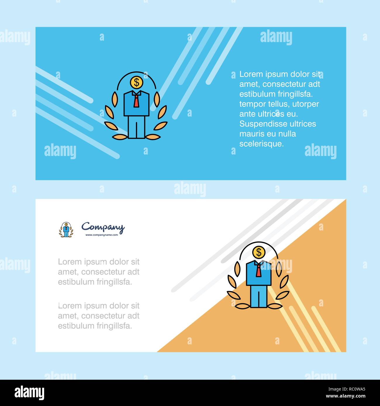 Employee Abstract Corporate Business Banner Template Horizontal