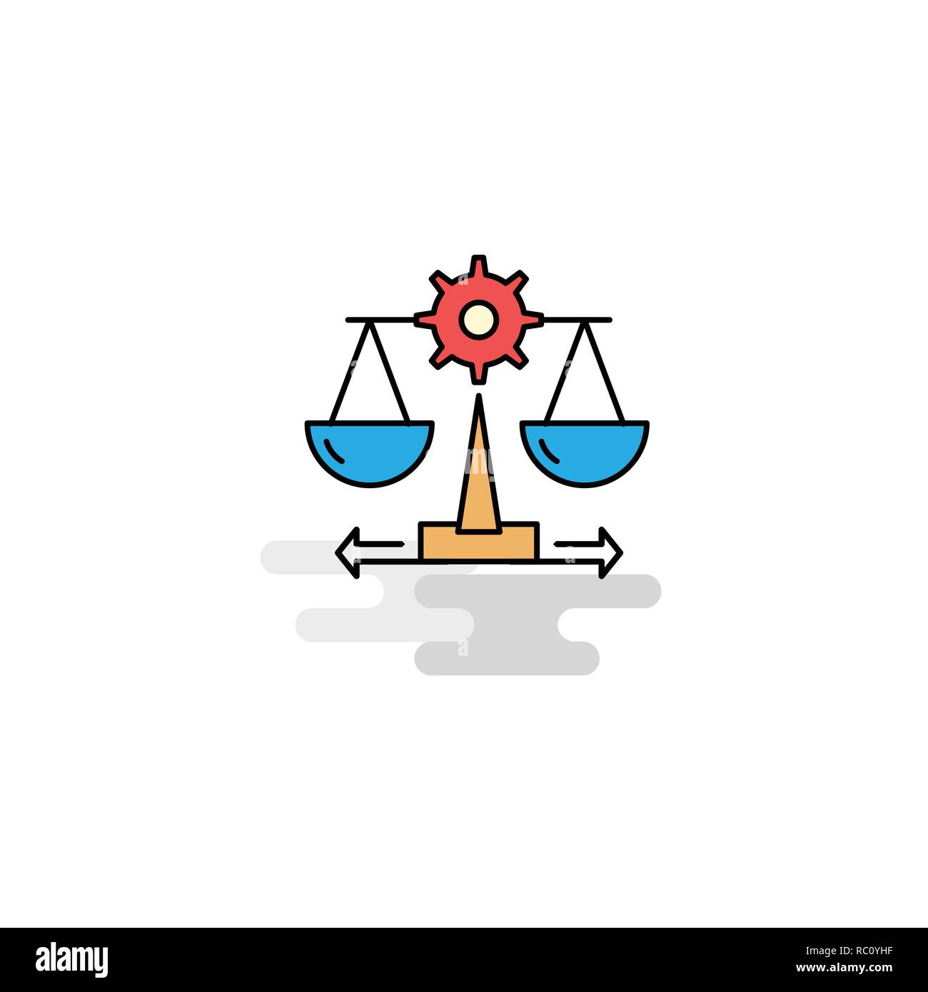 Flat Justice Icon. Vector Stock Vector Image & Art Alamy