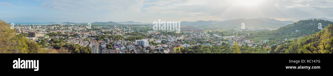 High view from Phuket View Point Rang Hill in Phuket Thailand Stock Photo