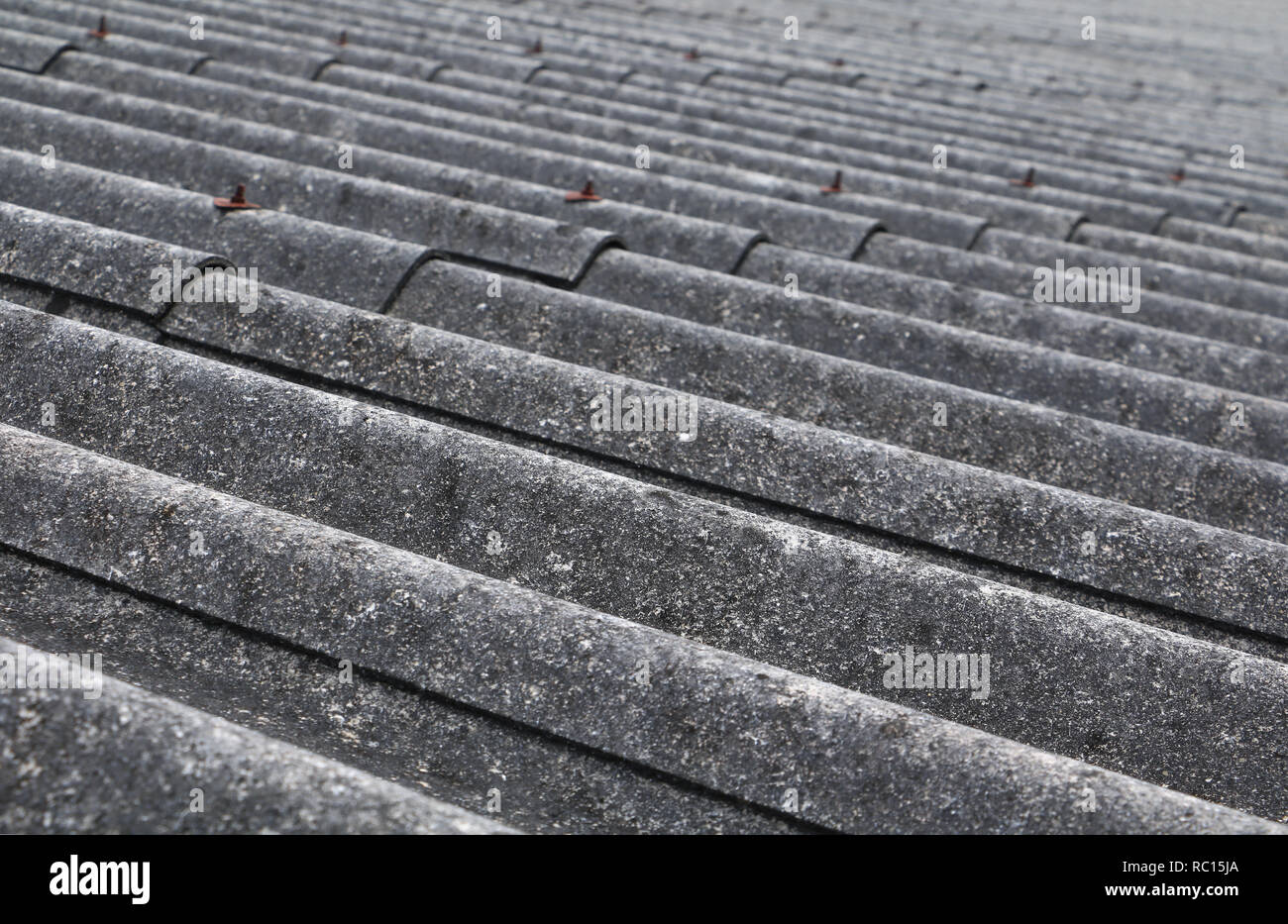 cement tile roof texture for background select focus with shallow depth