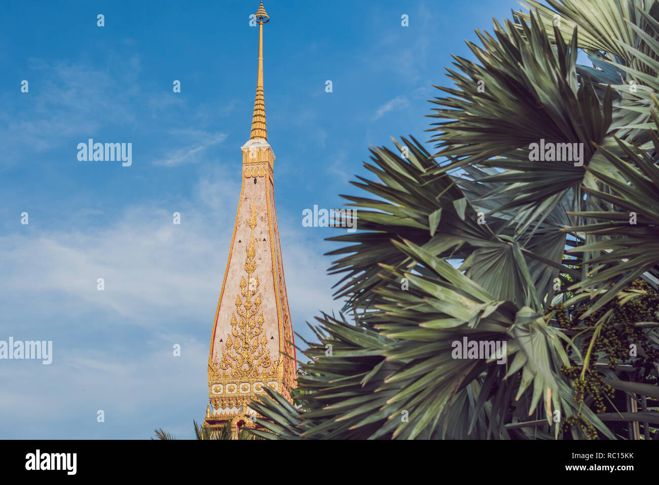 Wat Chalong is the most important temple of Phuket Stock Photo