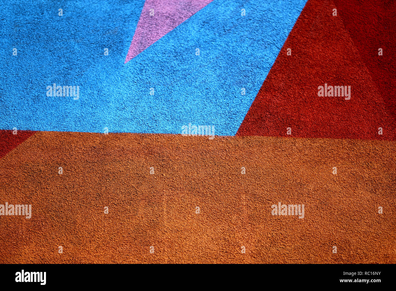 Abstract beautiful colored background with geometric shapes on the wall