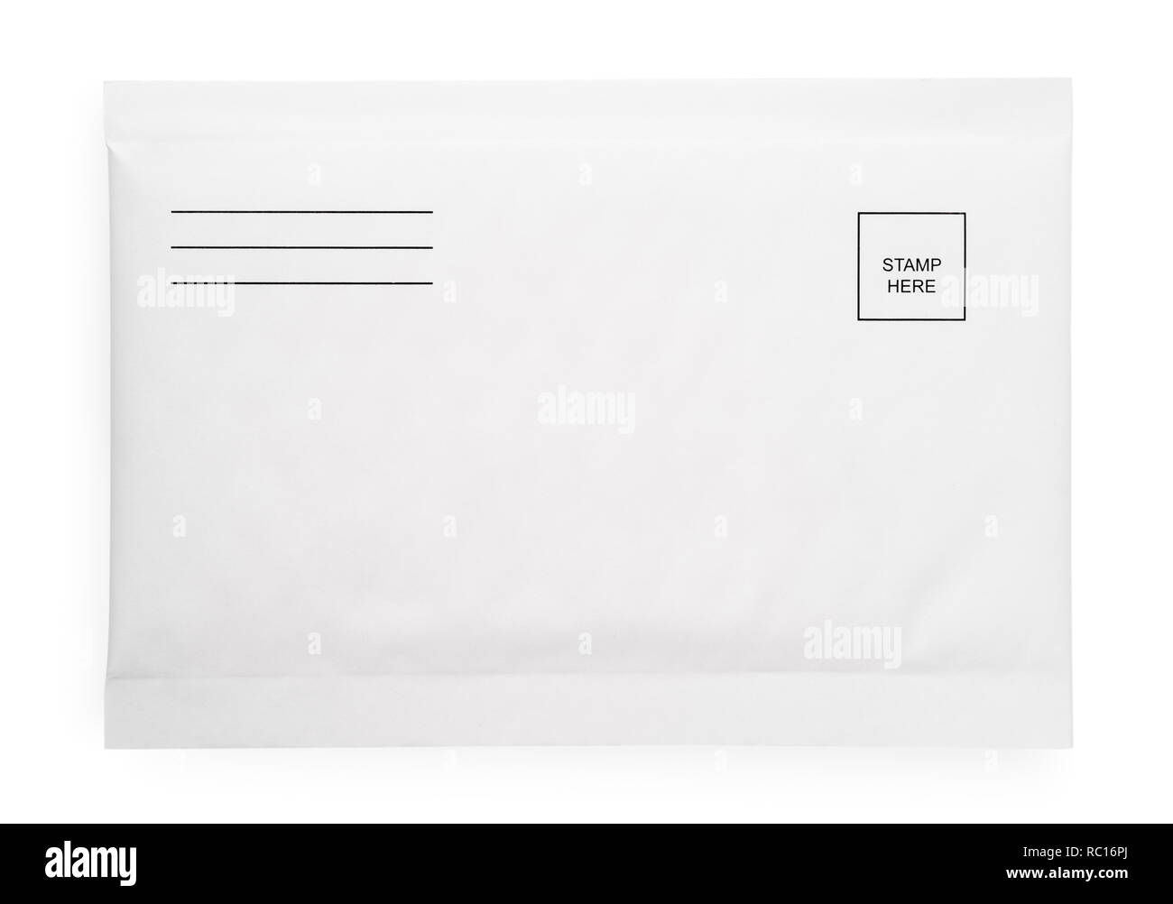 Envelope on white background isolated, close-up Stock Photo