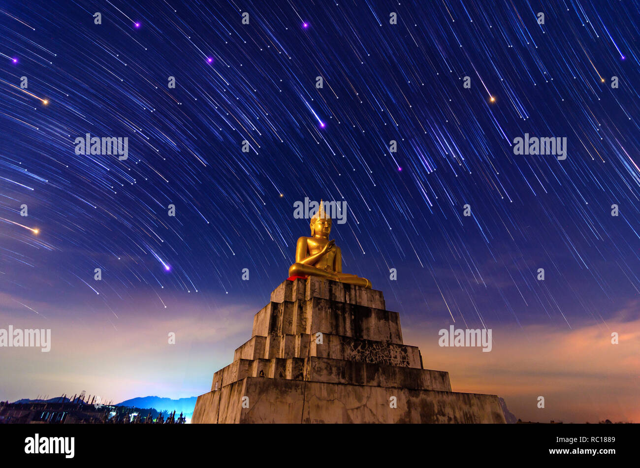 Buddha statue Meteor Nakhon Si Thammarat Thung Yai Thailand Stock Photo