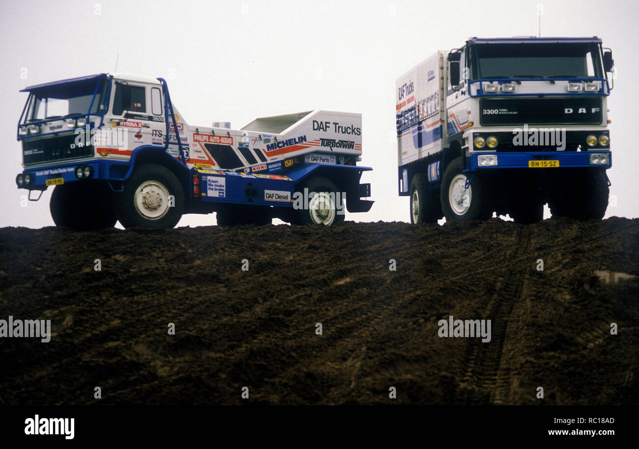 1986 DAF  3600 Turbo Twin and DAF 3300 Turbo 4x4 Paris Dakar Rally trucks