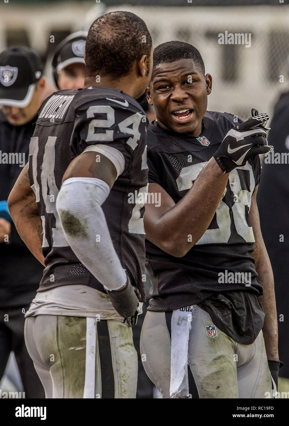 Oakland, California, USA. 15th Nov, 2015. Oakland Raiders free safety  Charles Woodson (24) not happy after game on Sunday, November 15, 2015, at  O.co Coliseum in Oakland, California. Vikings defeated the Raiders