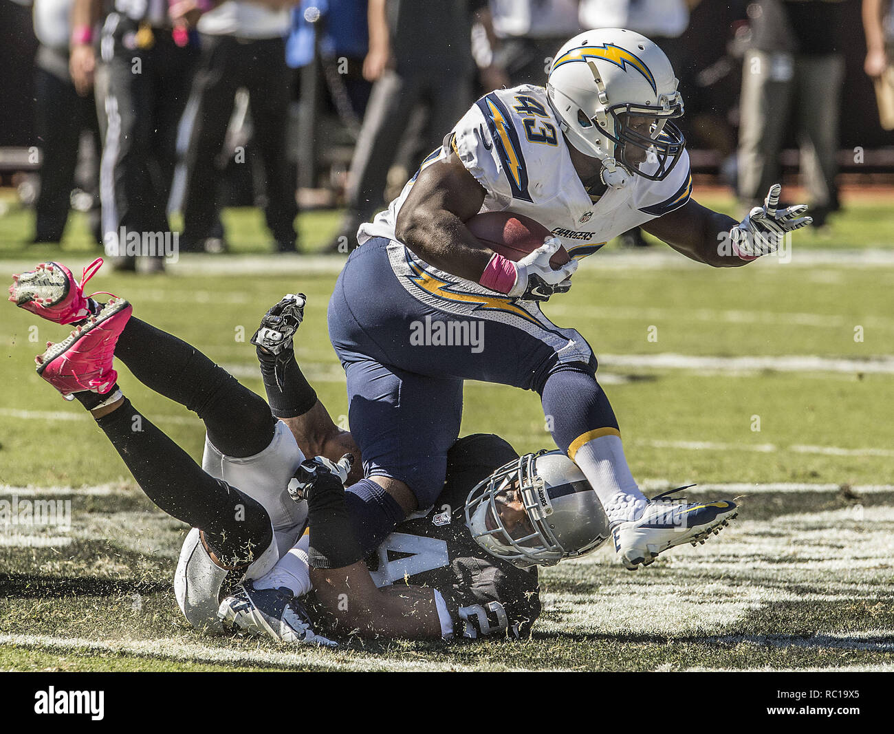 Oakland, California, USA. 15th Nov, 2015. Oakland Raiders free safety  Charles Woodson (24) not happy after game on Sunday, November 15, 2015, at  O.co Coliseum in Oakland, California. Vikings defeated the Raiders