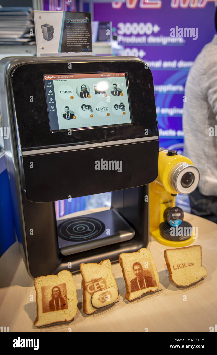 Las Vegas, Nevada, USA. 10th Jan, 2019. Food Printer.CES is the world's