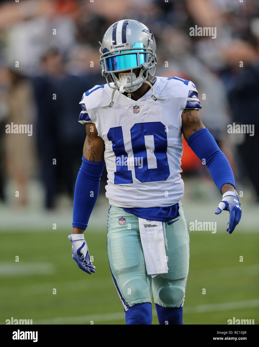 January 12, 2019 Dallas Cowboys wide receiver Michael Gallup #13 makes a  catch during the NFC Divisional Round playoff game between the Los Angeles  Rams and the Dallas Cowboys at the Los