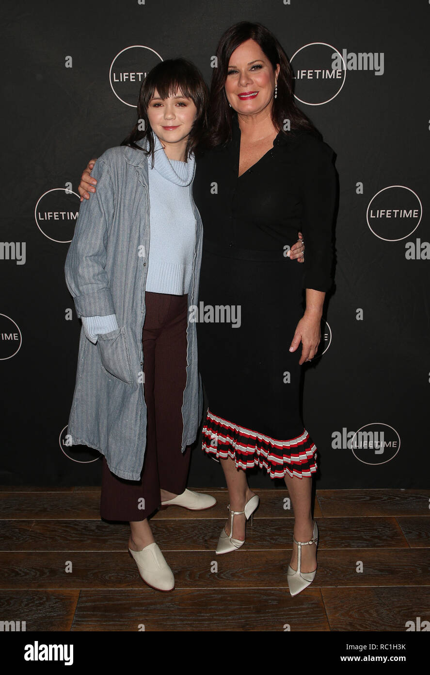 Emily Skeggs and Marcia Gay Harden arrives at the Lifetime Winter Movies  Mixer held at The Andaz in West Hollywood Stock Photo - Alamy