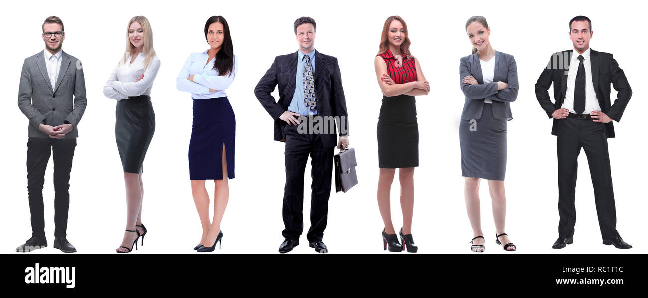 group of successful business people standing in a row Stock Photo - Alamy
