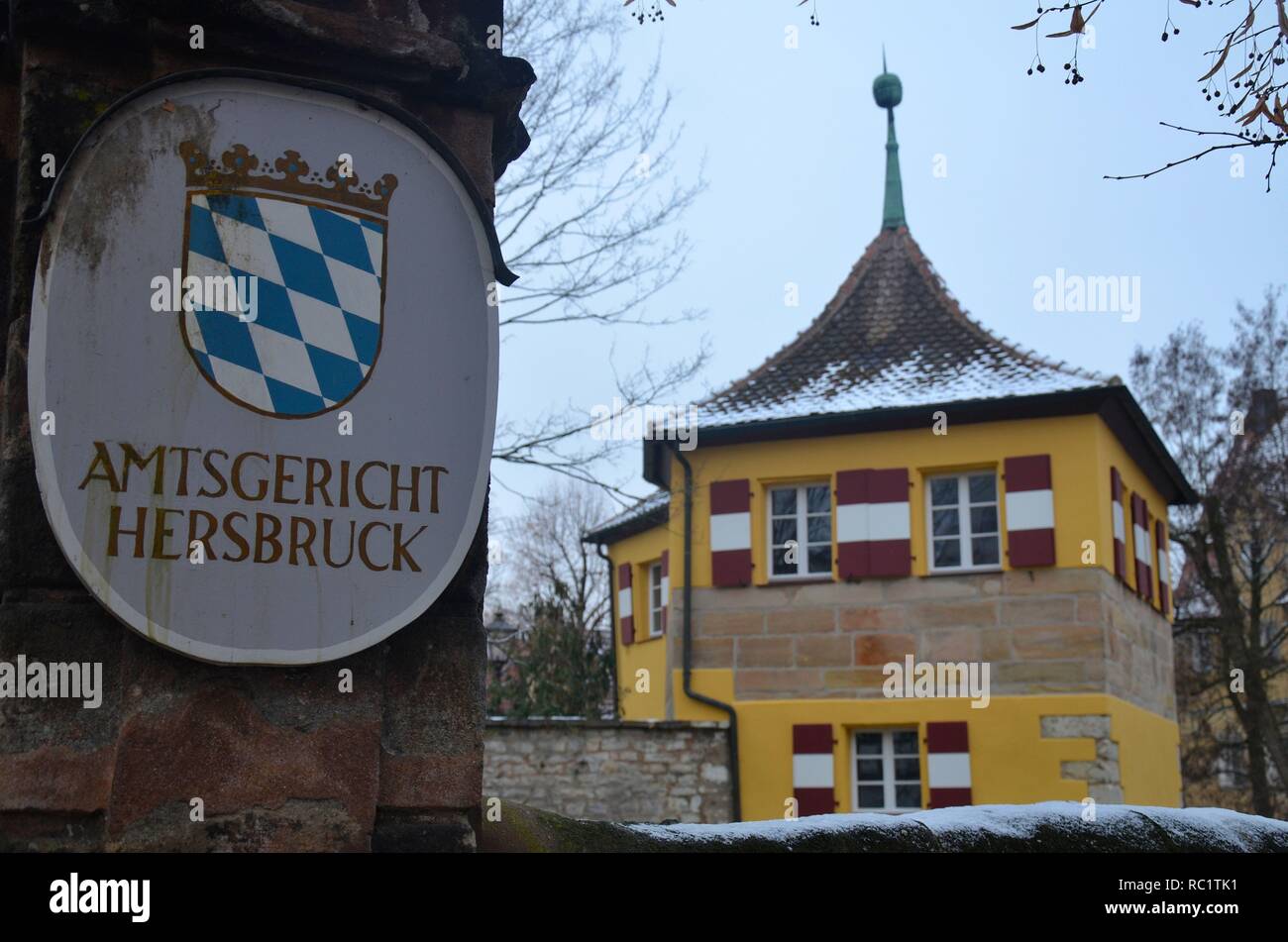 In der Altstadt von Hersbruck an der Pegnitz, Franken, Bayern ...