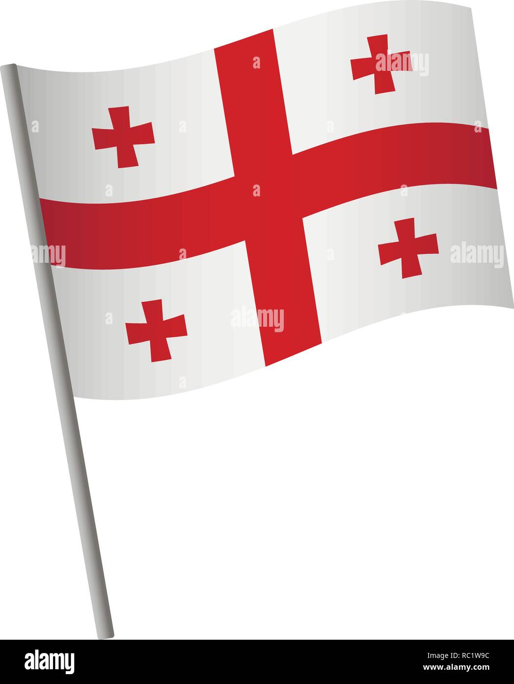 flag icon. National flag of on a pole vector