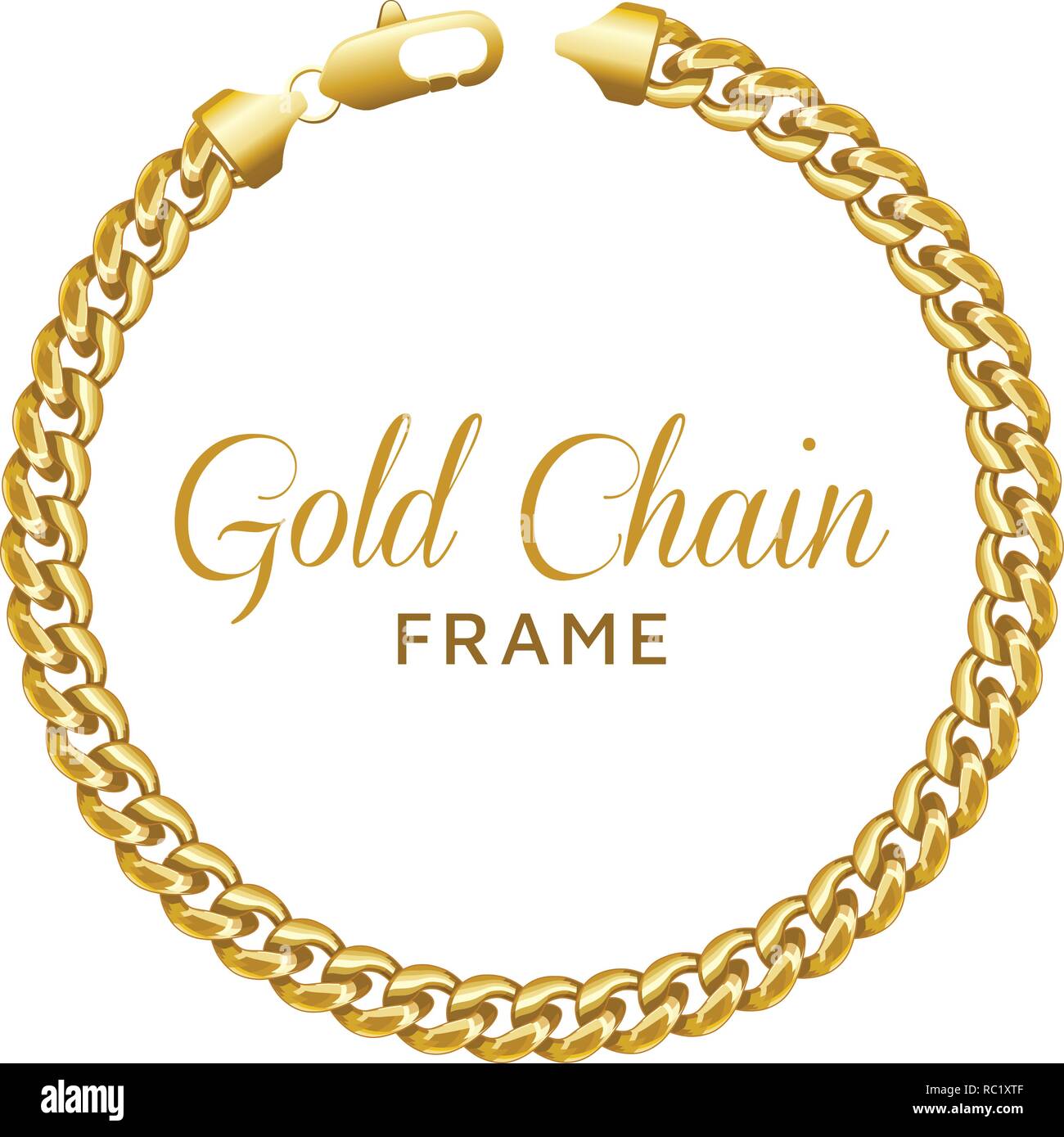 Gold round frame hi-res stock photography and images - Alamy