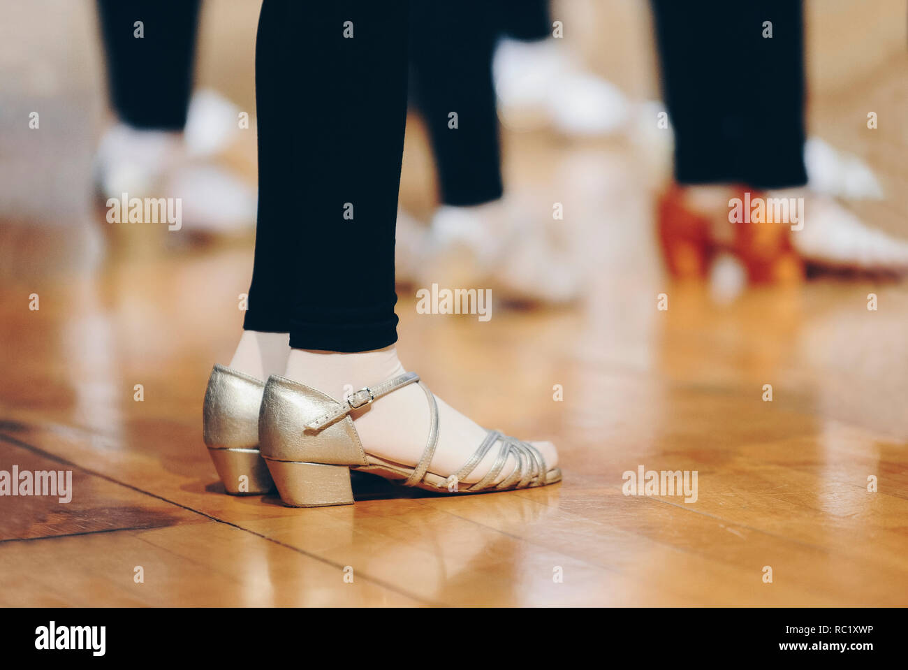 feet pair dancers latino dancing competition Stock Photo - Alamy