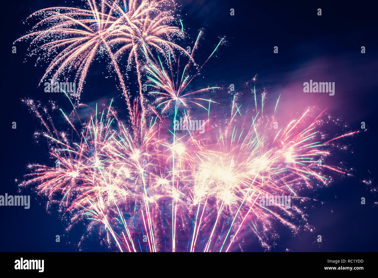 Fireworks Are A Class Of Low Explosive Pyrotechnic Devices Used For Aesthetic And Entertainment Purposes Stock Photo Alamy