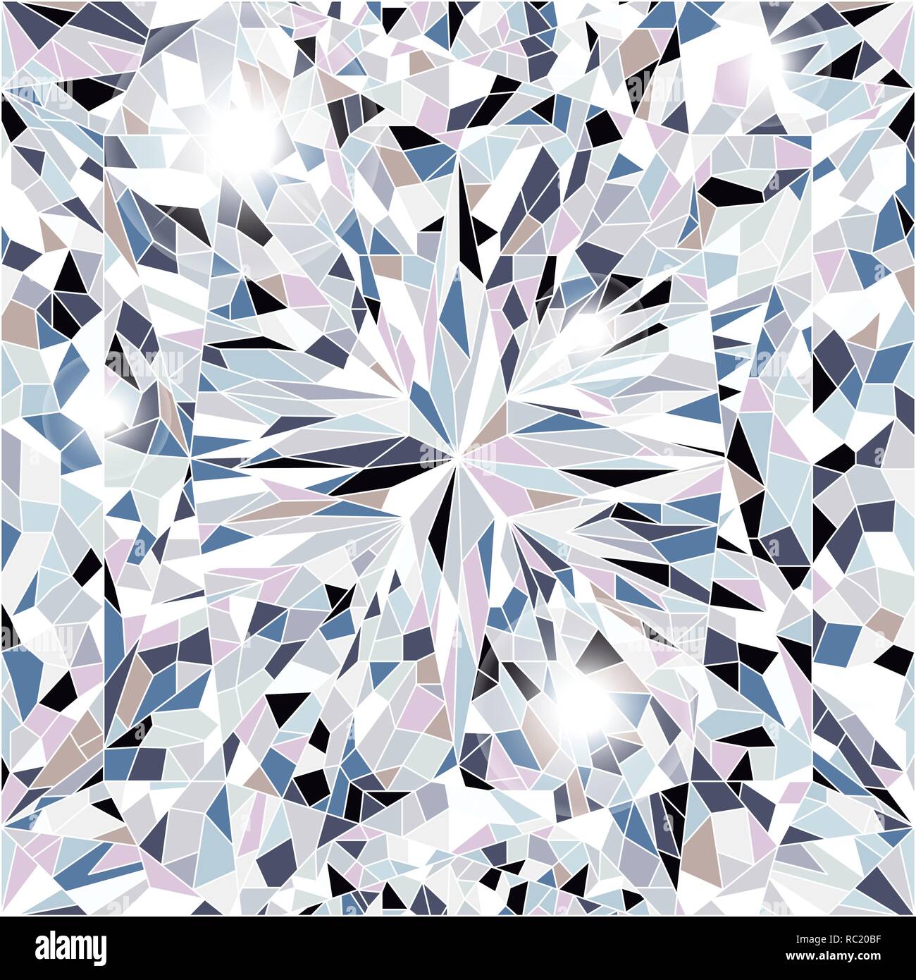 Sparkling clear diamond top view vector Stock Image & Art - Alamy