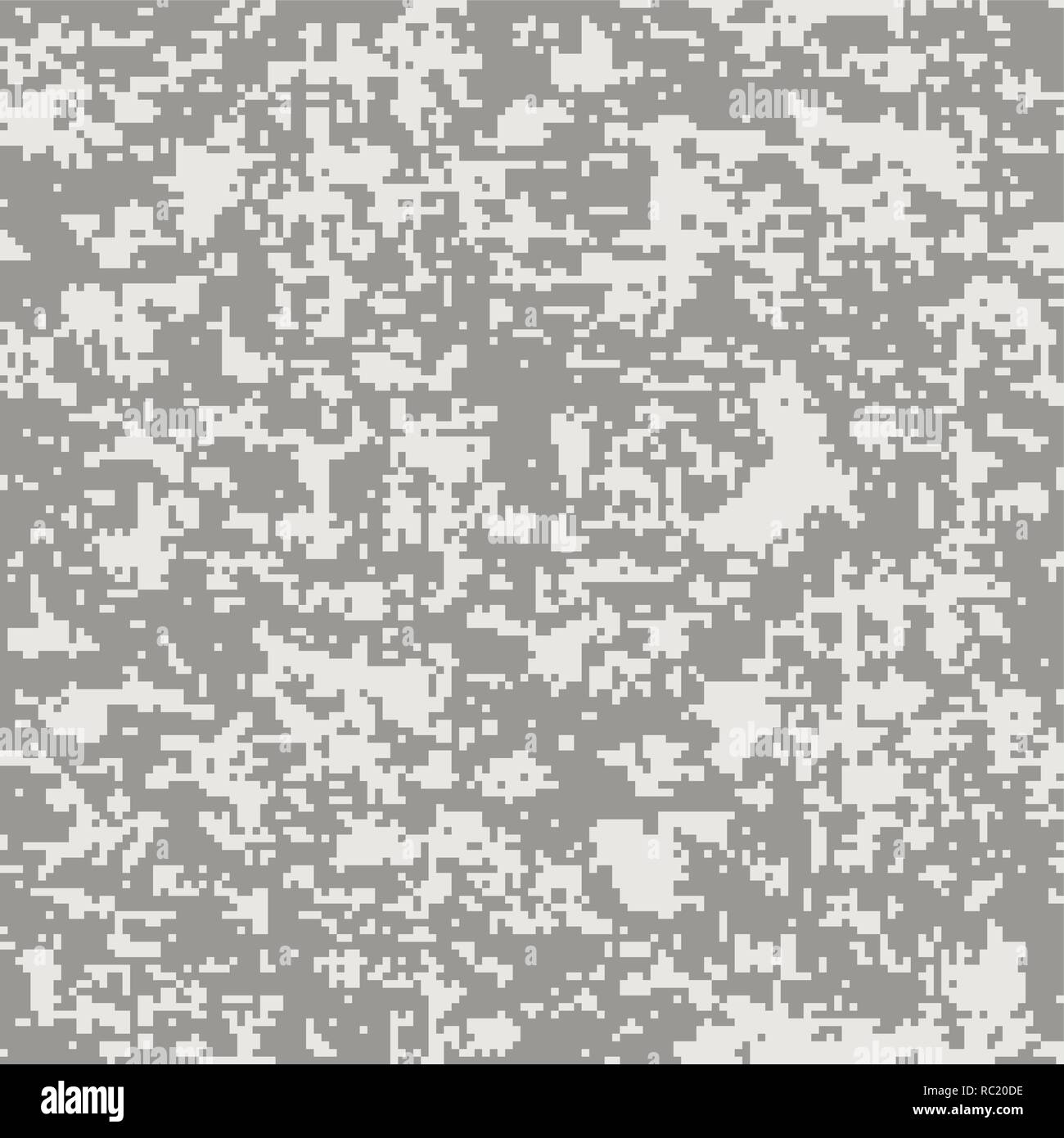 Digital camouflage seamless pattern. Abstract geometric military texture. Repeating modern stylish fabric textile background. Pixel Camo Fashion Stock Vector