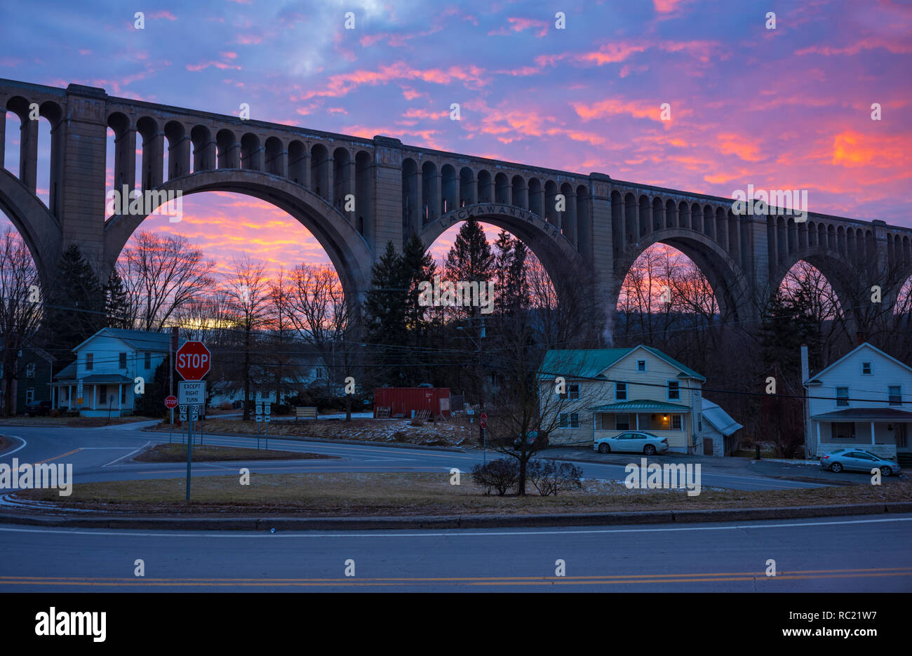 Tunkhannock Creek Viaduct, is a concrete deck arch bridge on the
