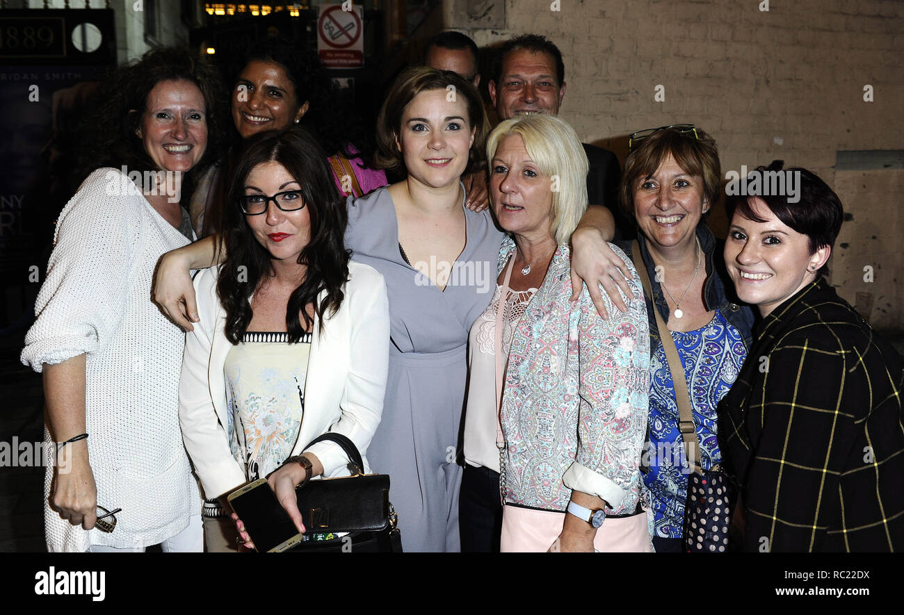 Former "Funny Girl" understudy Actress Natasha Barnes outside the Savoy