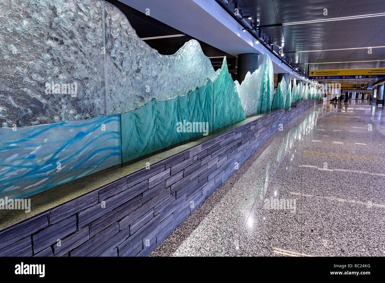 Public art installation at the new Calgary International Airport (YYC