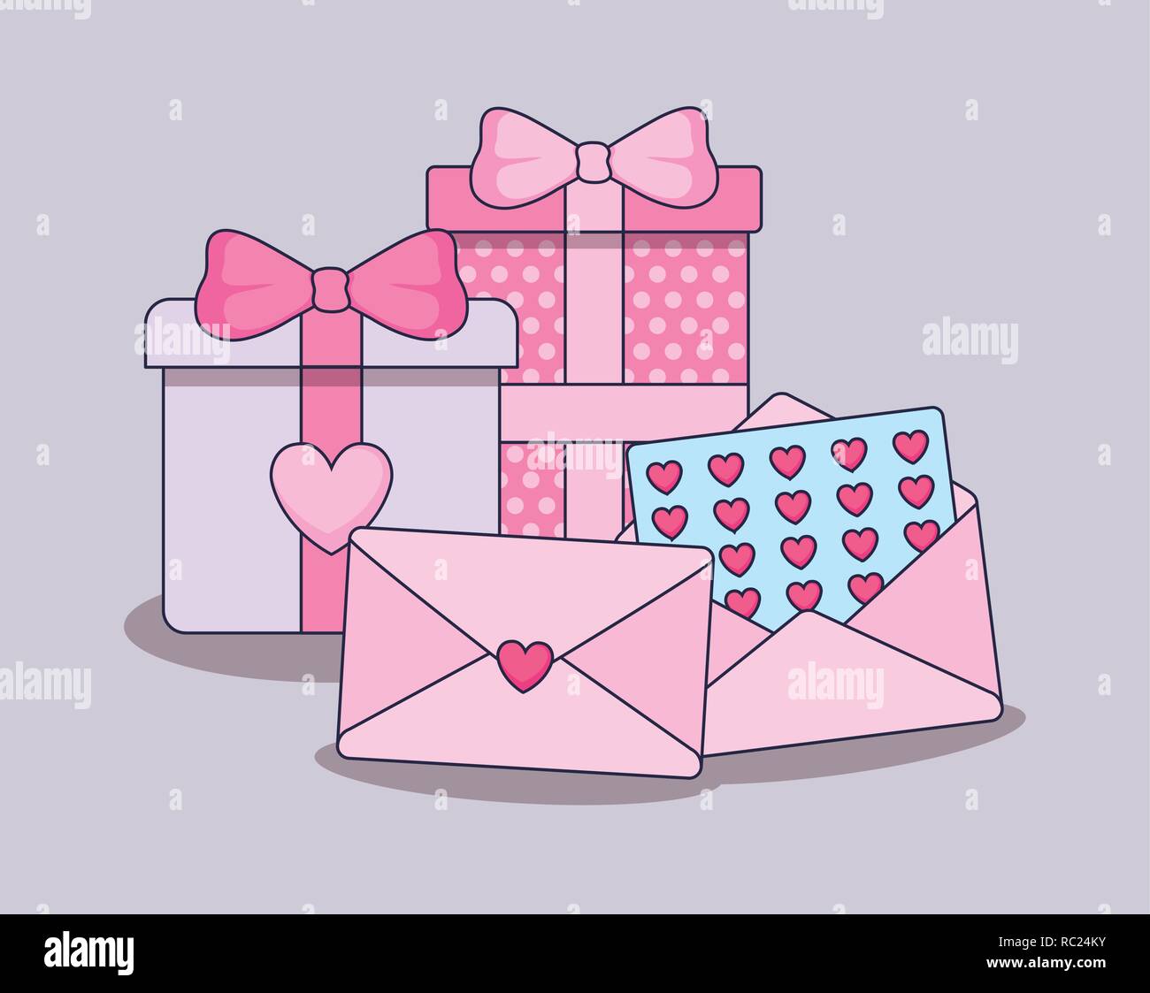 happy valentines day set icons vector illustration design Stock Vector ...