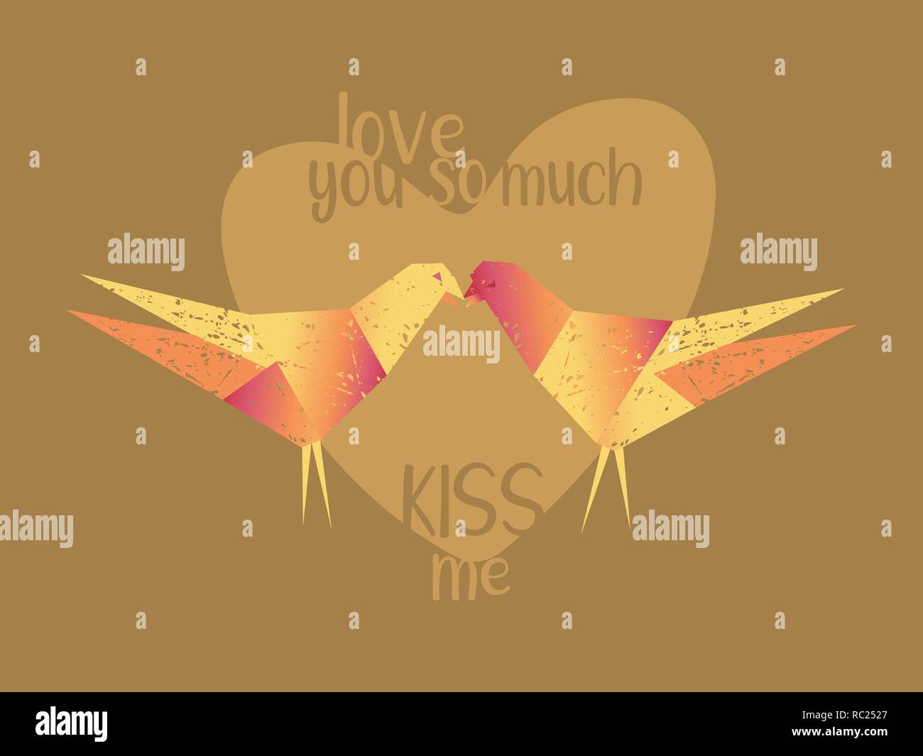 Romantic bird in love vector illustration Stock Vector Image & Art - Alamy