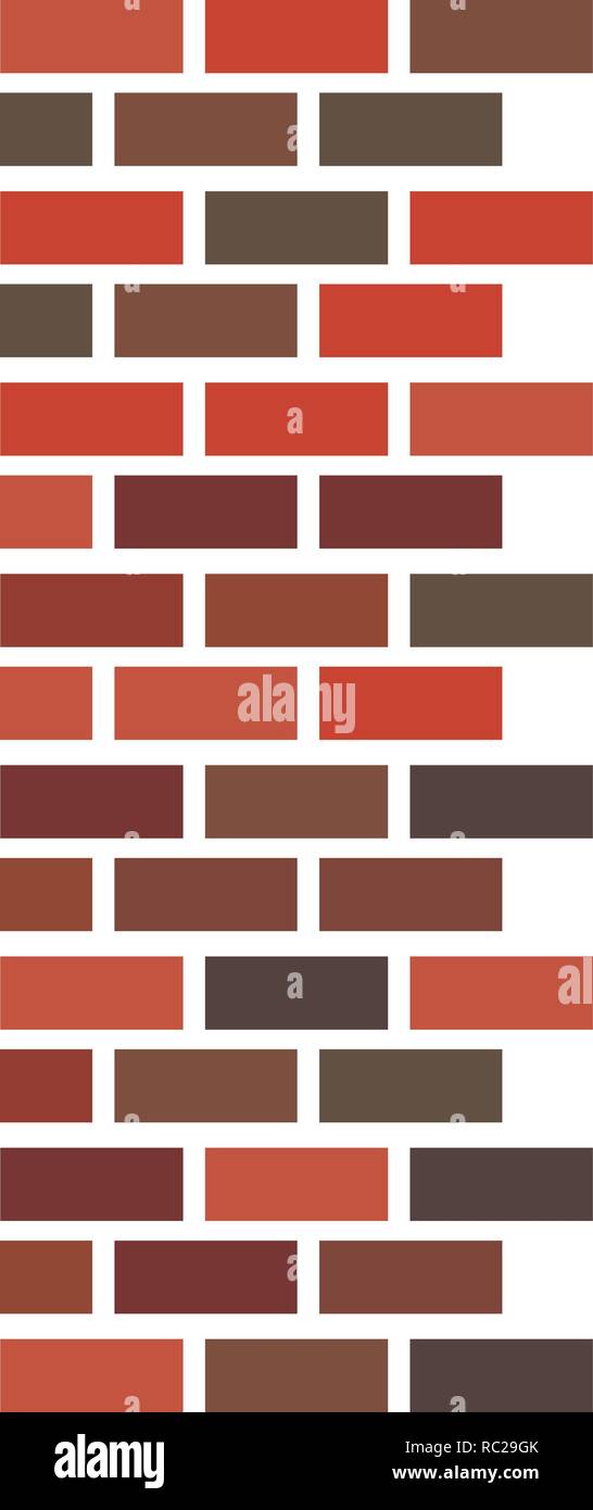Brick brown wall. Flat style. Vector illustration Stock Vector Image ...