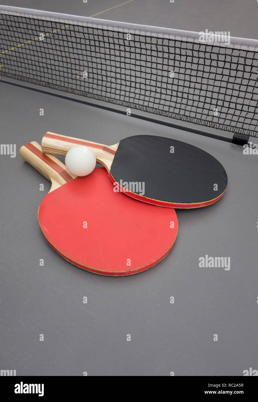 Table Tennis bats and ball Stock Photo Alamy
