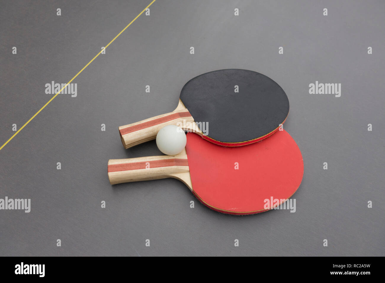 Table Tennis bats and ball Stock Photo Alamy