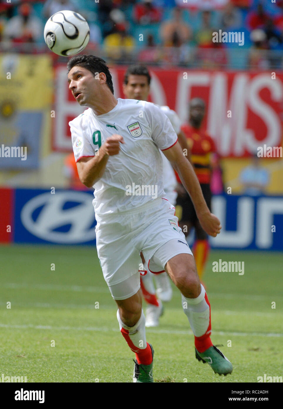 Zentralstadion Leipzig Germany 21.6.2006, FIFA World Cup Germany 2006. Iran vs Angola ---- Vahid HASHEMIAN (IRN) Stock Photo