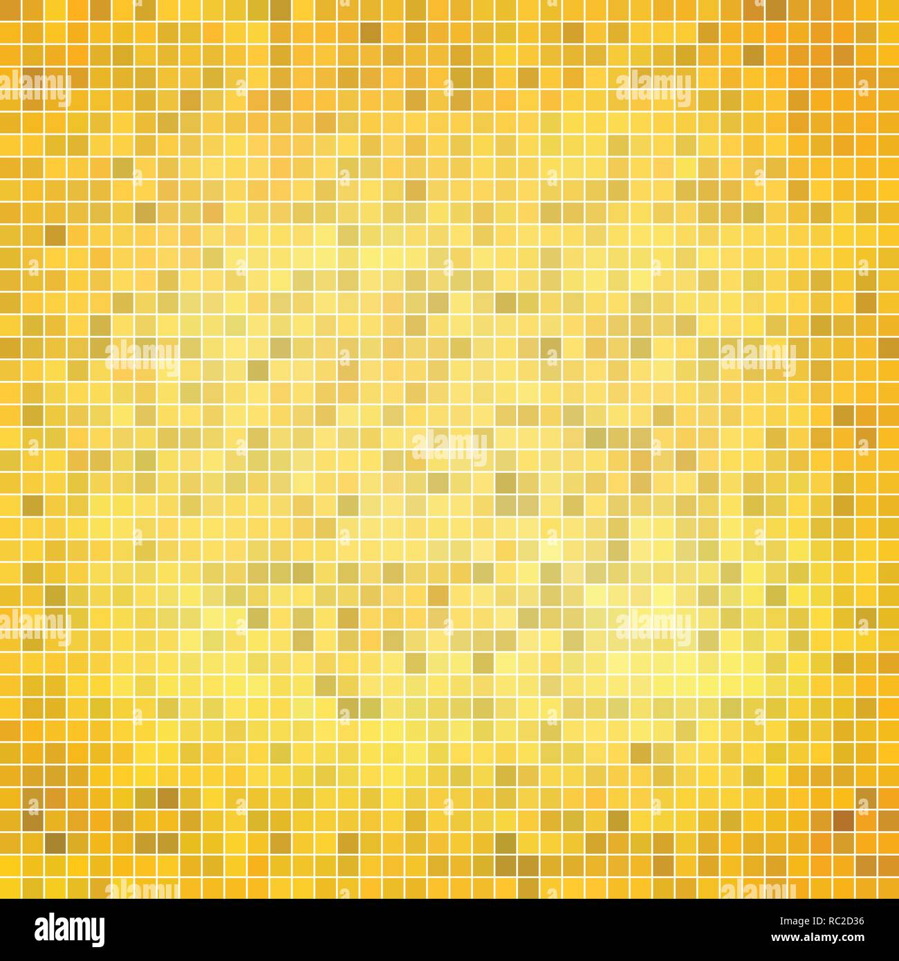 abstract vector square pixel mosaic background - yellow Stock Vector ...
