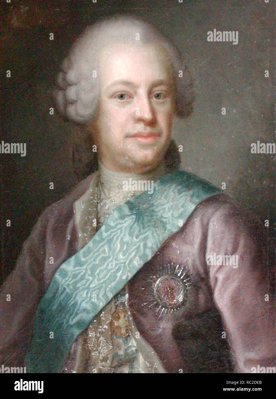 Johan Hartvig Ernst Bernstorff, Count Johann Hartwig Ernst von Bernstorff (1712 – 1772) German-Danish statesman Stock Photo