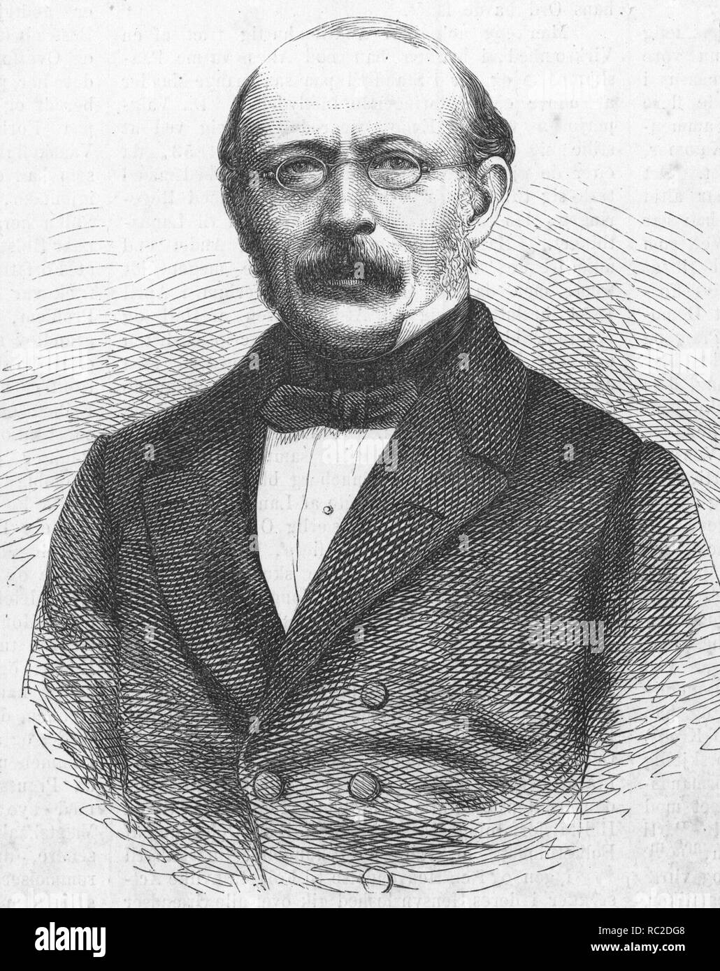 Carl Christopher Georg Andræ (1812 – 1893) Danish politician Stock Photo