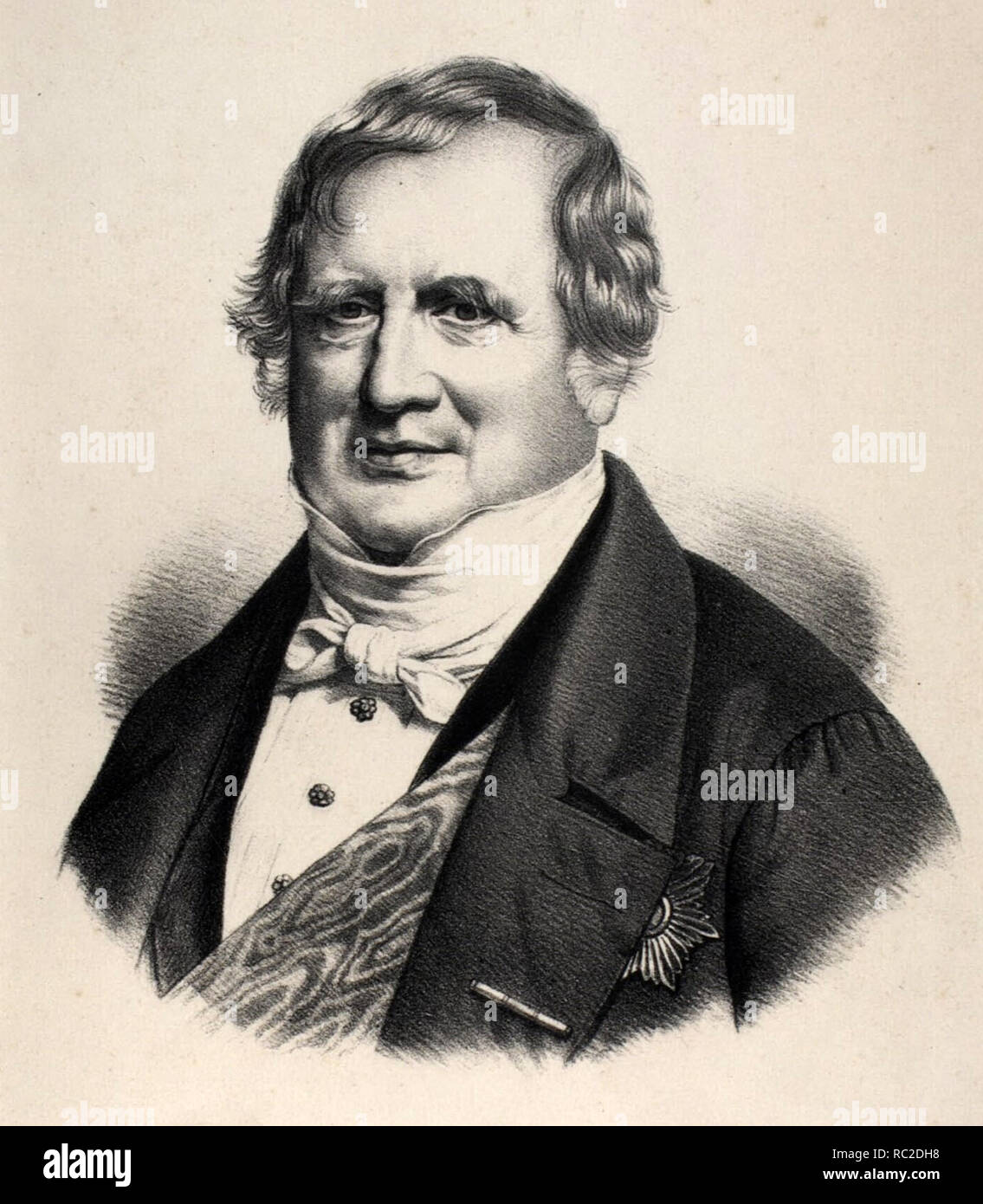 Count Adam Wilhelm Moltke (1785 – 1864) Prime Minister of Denmark from 1848 to 1852. Stock Photo