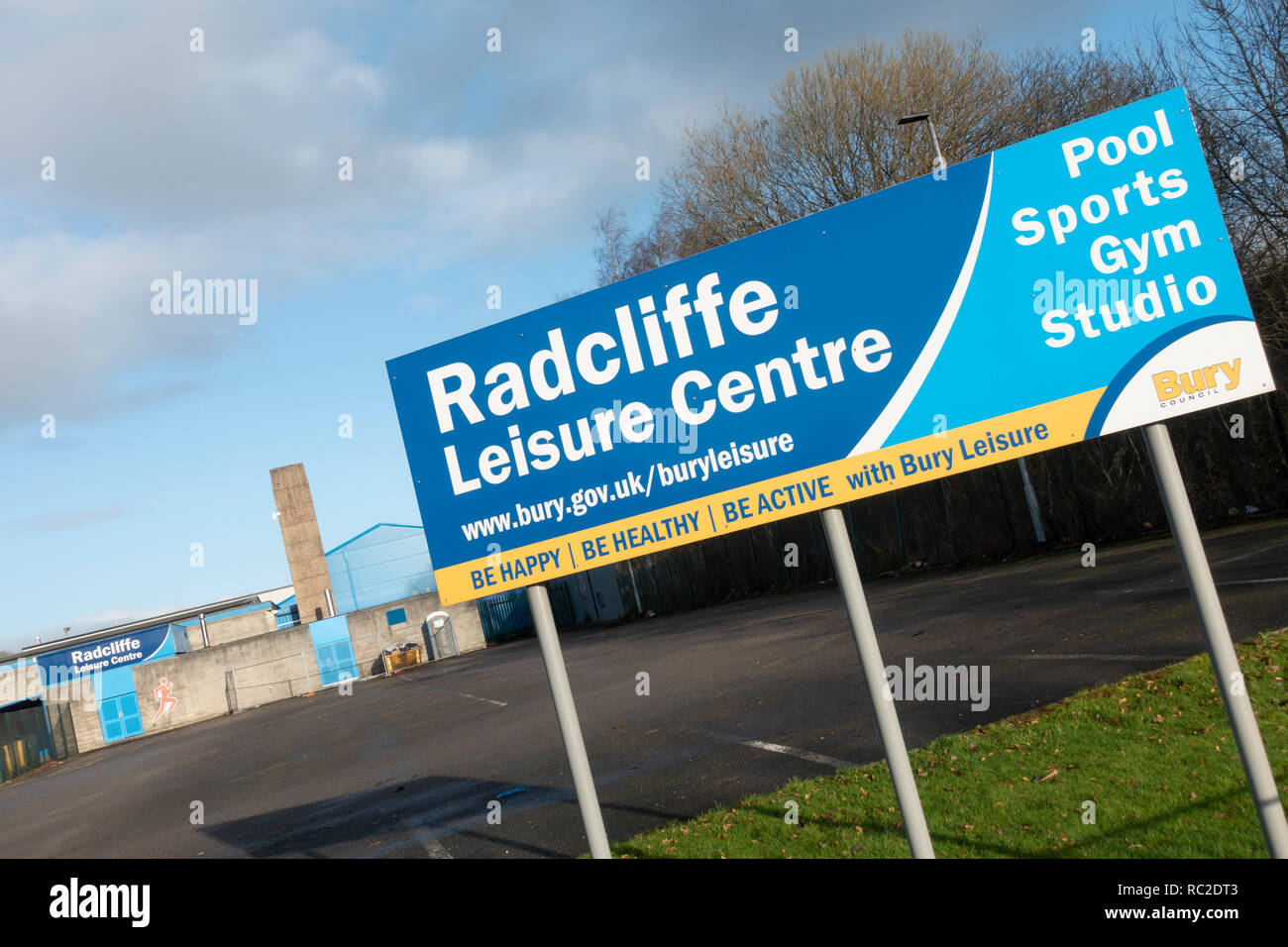 Radcliffe Leisure Centre on Spring Lane, Radcliffe Stock Photo Alamy