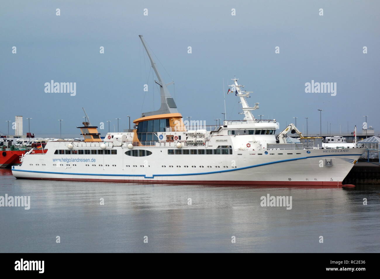 The passenger ship Helgoland is on 27 March 2018 in the port of Cuxhaven. Stock Photo